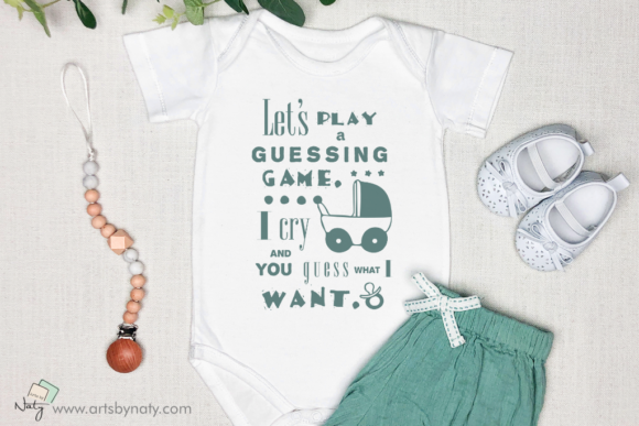 Baby Guessing Game Funny Quote: A Lighthearted Graphic for Playful Branding and Illustrations