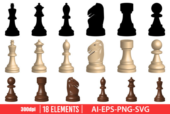 Chess Game Pieces Clipart: A Versatile Graphic Design Asset for Blogs and Digital Publishing