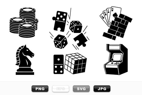 Classic Game Icon Vector Set for Crafts & Graphics