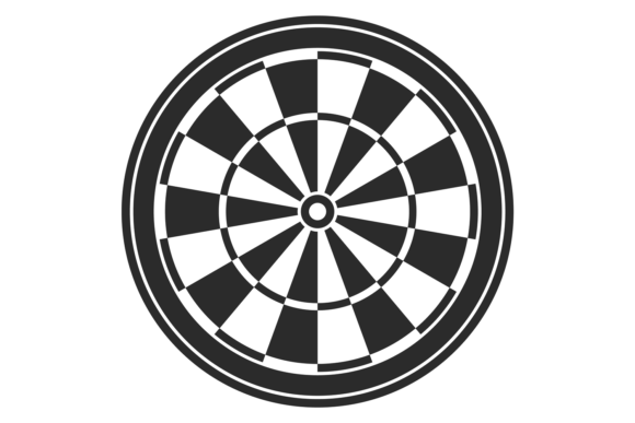 Dartboard Black Icon – A Sharp Addition to Crafting & Illustrations