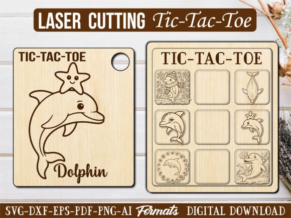 Dolphin Starfish Tic Tac Toe Puzzle Game Review for Real Embroidery Projects