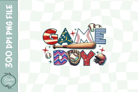 Game Day Baseball PNG & Mother's Day Graphics for Crafts