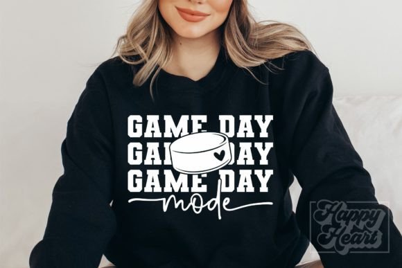 Game Day Mode Hockey Mom Shirt SVG for Crafts & Graphics