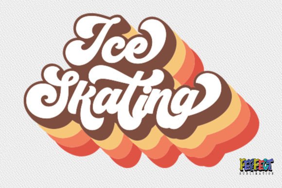 Ice Skating Retro Groovy Winter Game SVG: A Vibrant Graphic for Playful Editorial & Print Design