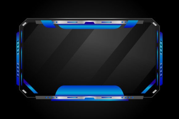 Modern Blue Game Overlay Stream Panel Graphics for Crafters & Handmade Sellers
