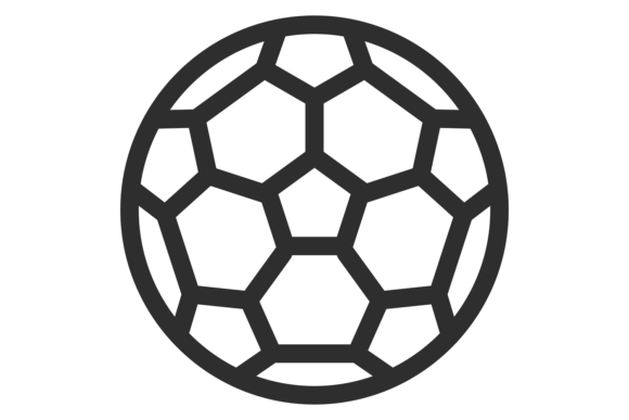 Soccer Ball Line Icon – Clean Graphics for Sports-Themed Digital Products