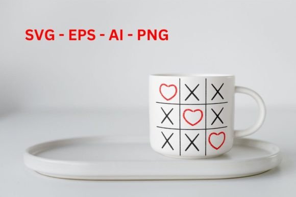 Valentine's Tic Tac Toe SVG Graphics for Crafters & Etsy Sellers
