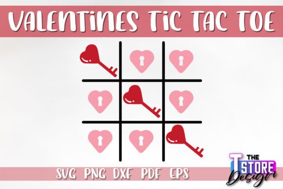Valentines Tic Tac Toe SVG Game SVG for Crafts and Graphics Projects
