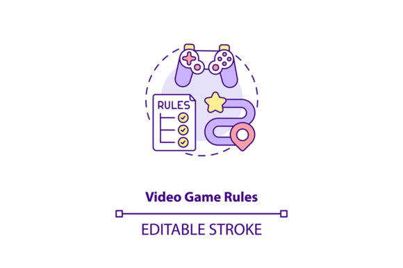 Video Game Rules Concept Icon: Graphics & Icons for Digital Sellers